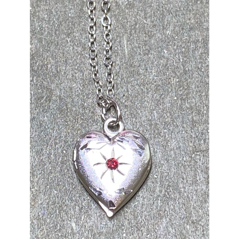 Sterling Silver 925 18” necklace with Heart locket